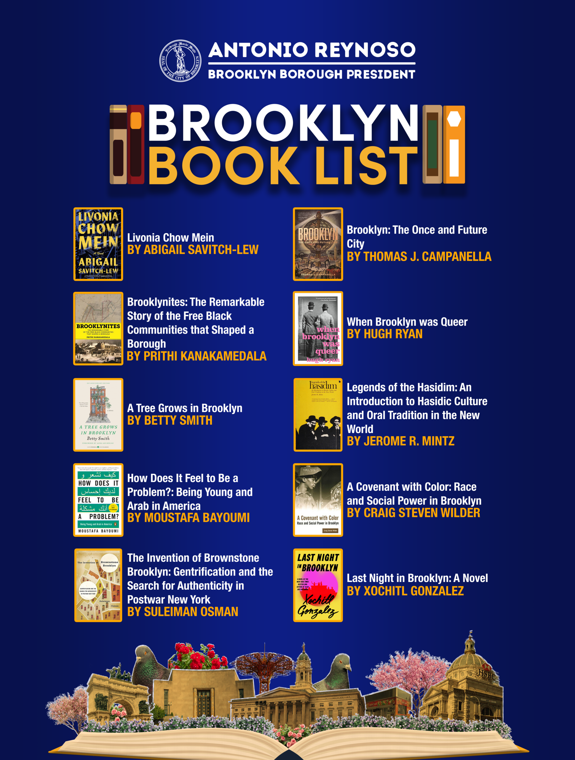 Brooklyn Borough President Antonio Reynoso and Borough Historian Asad Dandia Release Brooklyn Book List